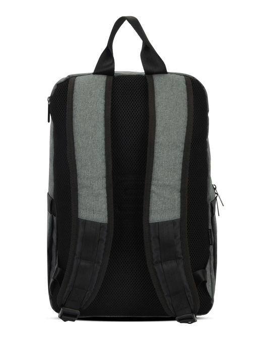 Unisex Oxford Pattern Single Compartment Light Grey Backpack