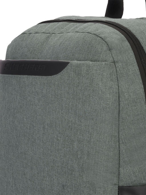 Unisex Oxford Pattern Single Compartment Light Grey Backpack