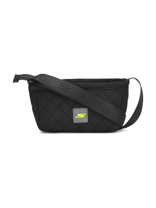 Unisex Quilted Black Side Bag