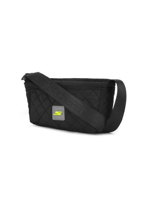 Unisex Quilted Black Side Bag