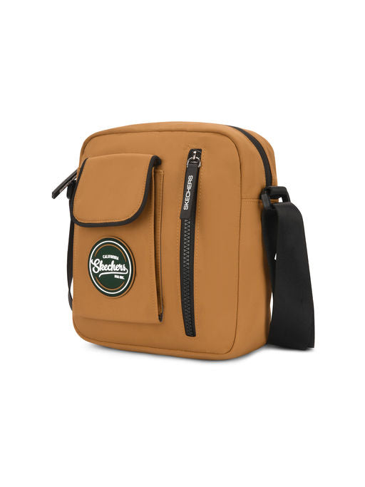 Unisex Front Pocket Brown Crossbody Bag