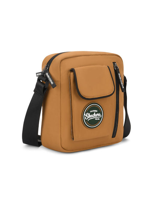 Unisex Front Pocket Brown Crossbody Bag