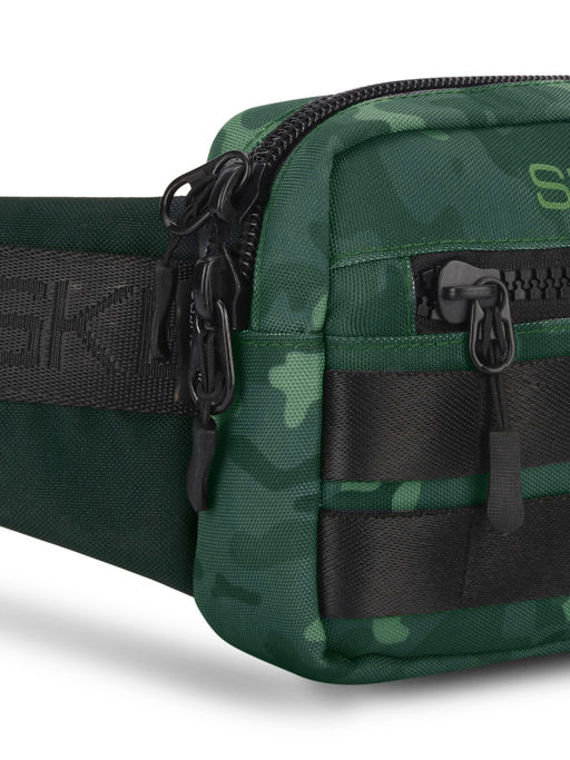 Unisex Green Camouflage Waist Bag