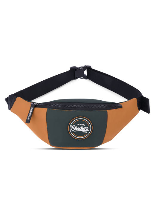 Unisex Single Compartment Brown Waist Bag