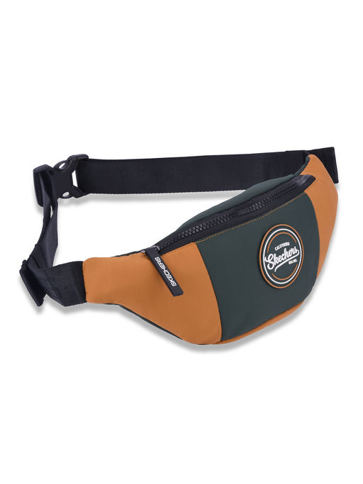 Unisex Single Compartment Brown Waist Bag