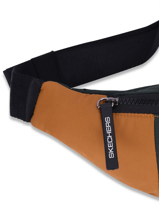 Unisex Single Compartment Brown Waist Bag