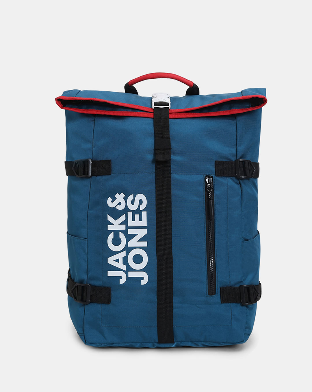 JACK & JONES BLUE ROLL TOP BACKPACK