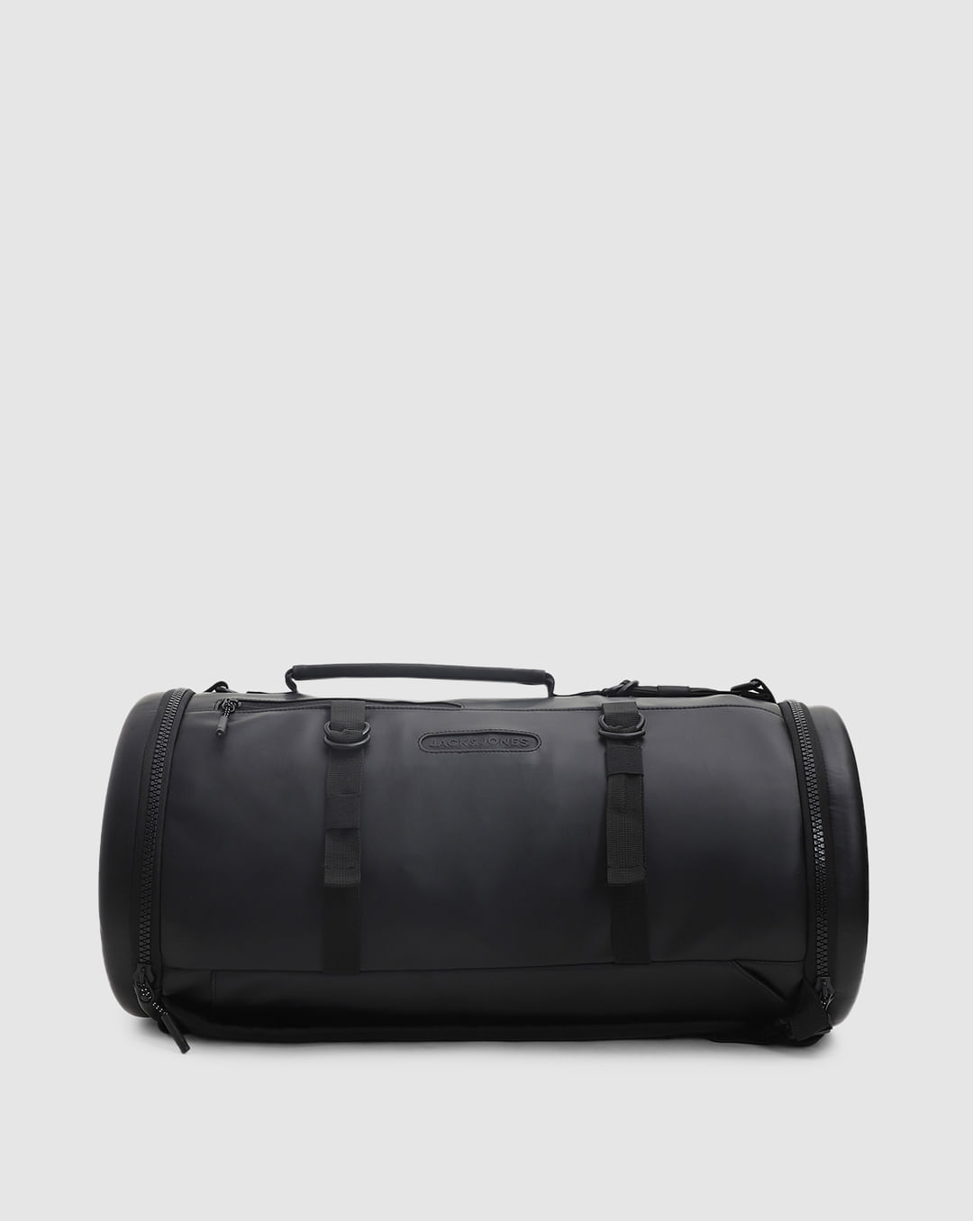 JACK & JONES BLACK HARD SHELL PU DUFFLE BAG