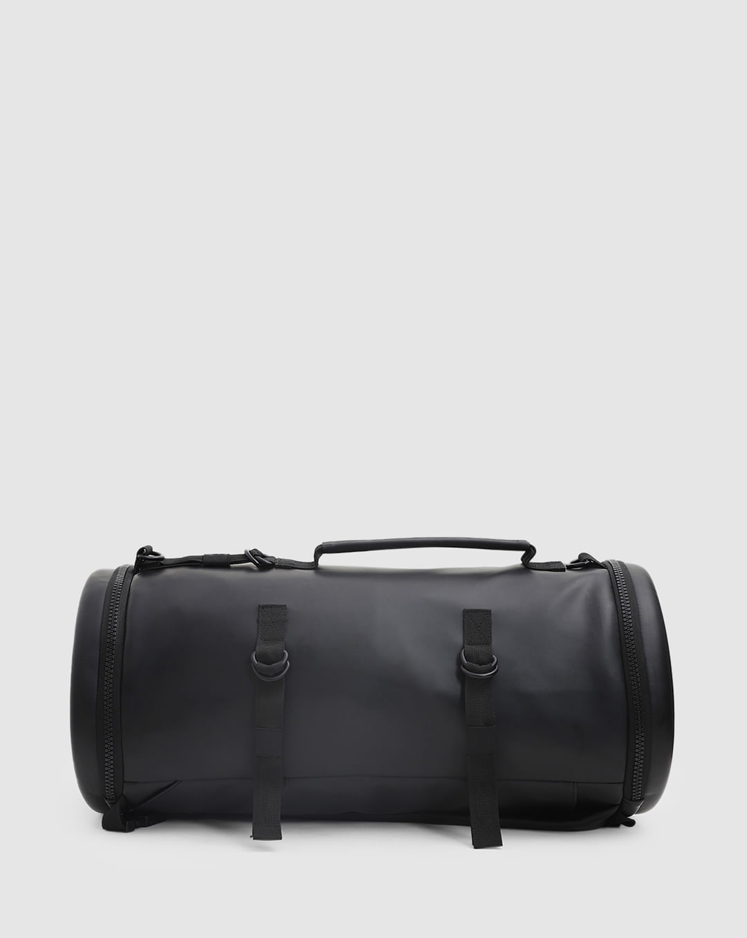 JACK & JONES BLACK HARD SHELL PU DUFFLE BAG