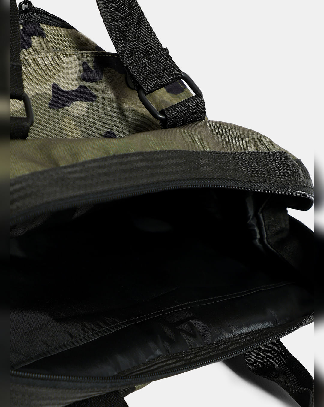 JACK & JONES OLIVE GREEN CAMO PRINT BACKPACK