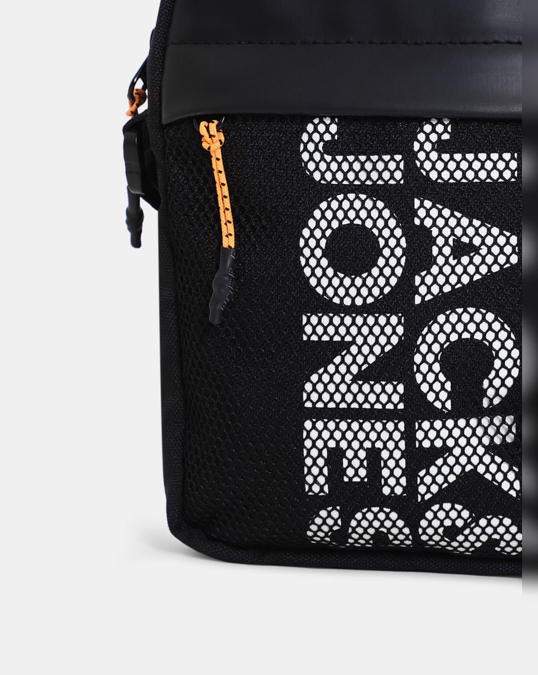 JACK & JONES BLACK MESH DETAIL SLING BAG