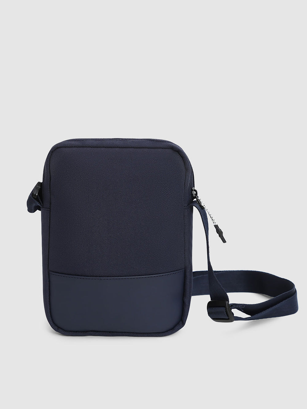 NAVY BLUE MESH DETAIL SLING BAG