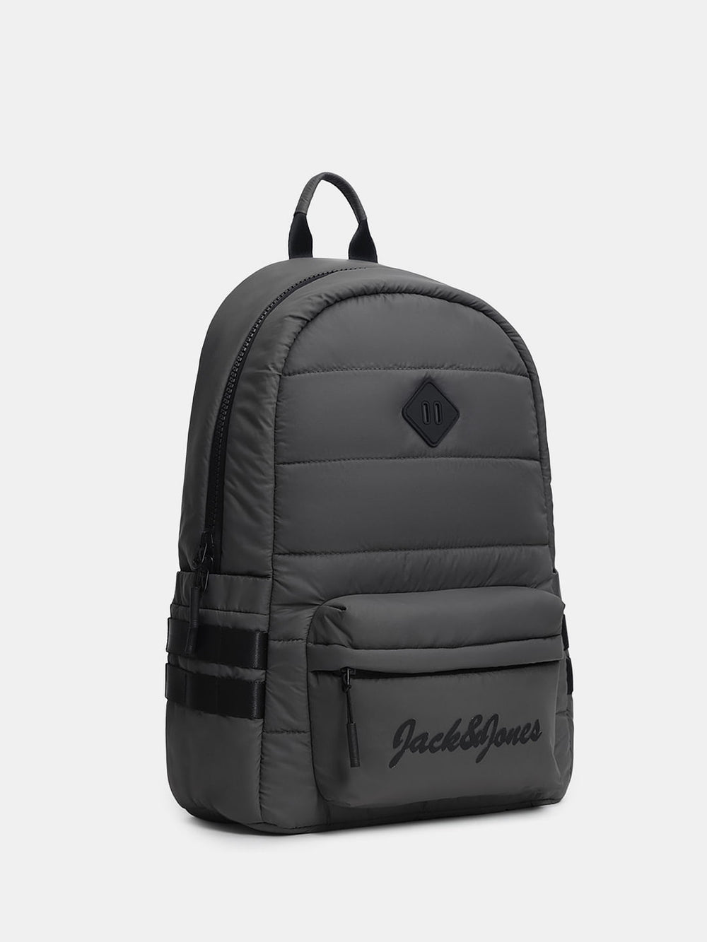 GREY QUILTED BACKPACK