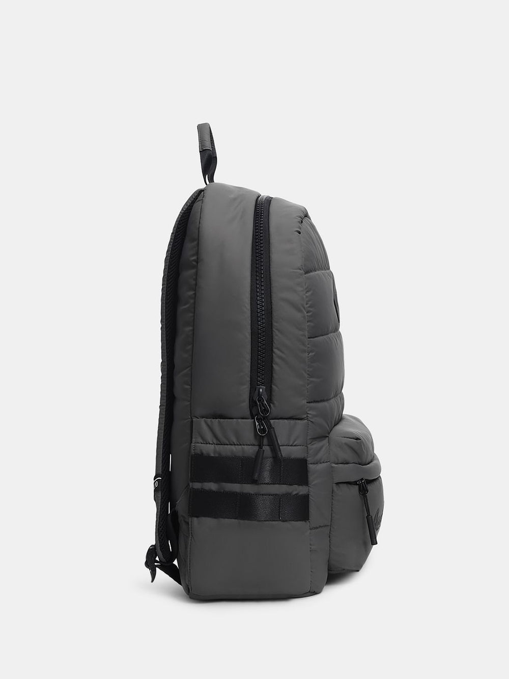 GREY QUILTED BACKPACK