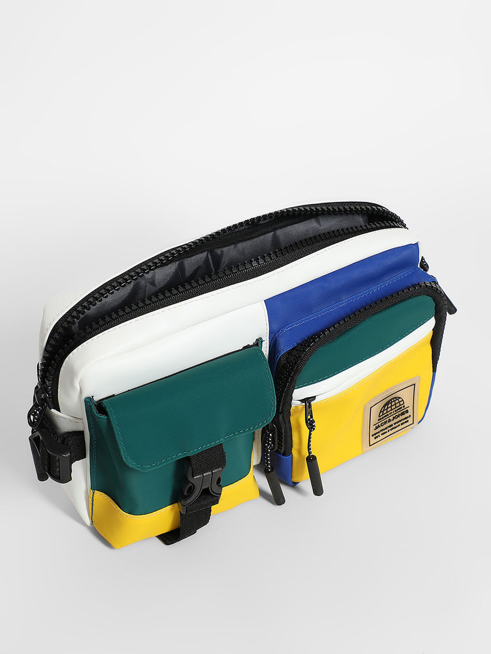 GREEN COLOURBLOCKED CHESTPACK