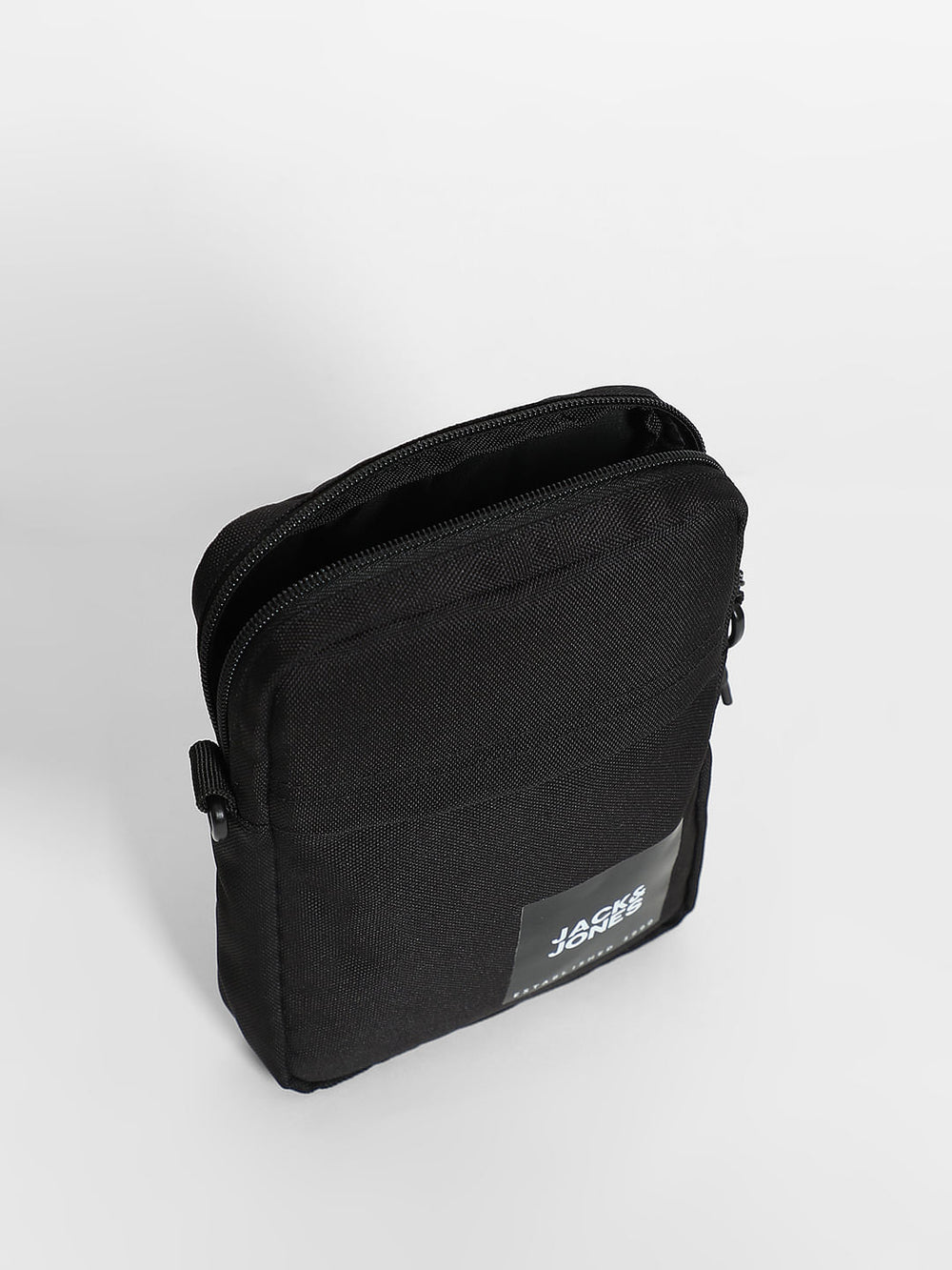 BLACK LOGO PRINT SMALL SLING BAG