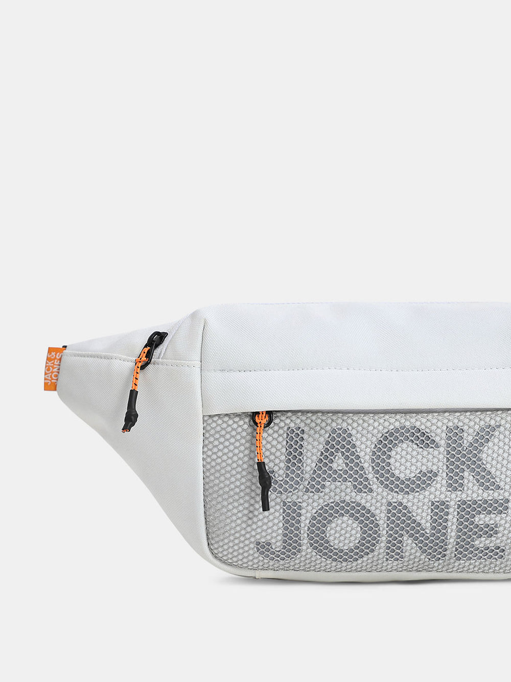 WHITE MESH LOGO PRINT BUMBAG