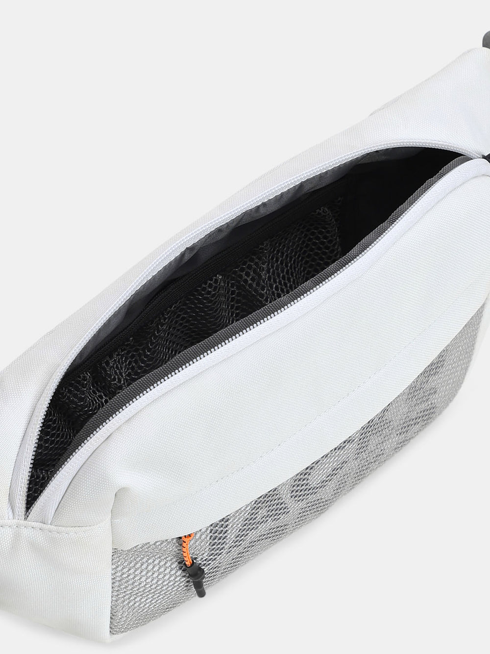 WHITE MESH LOGO PRINT BUMBAG