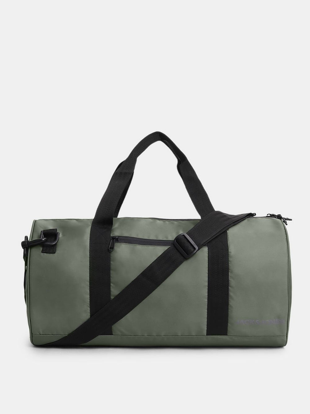 DARK GREY POLYESTER DUFFLE BAG