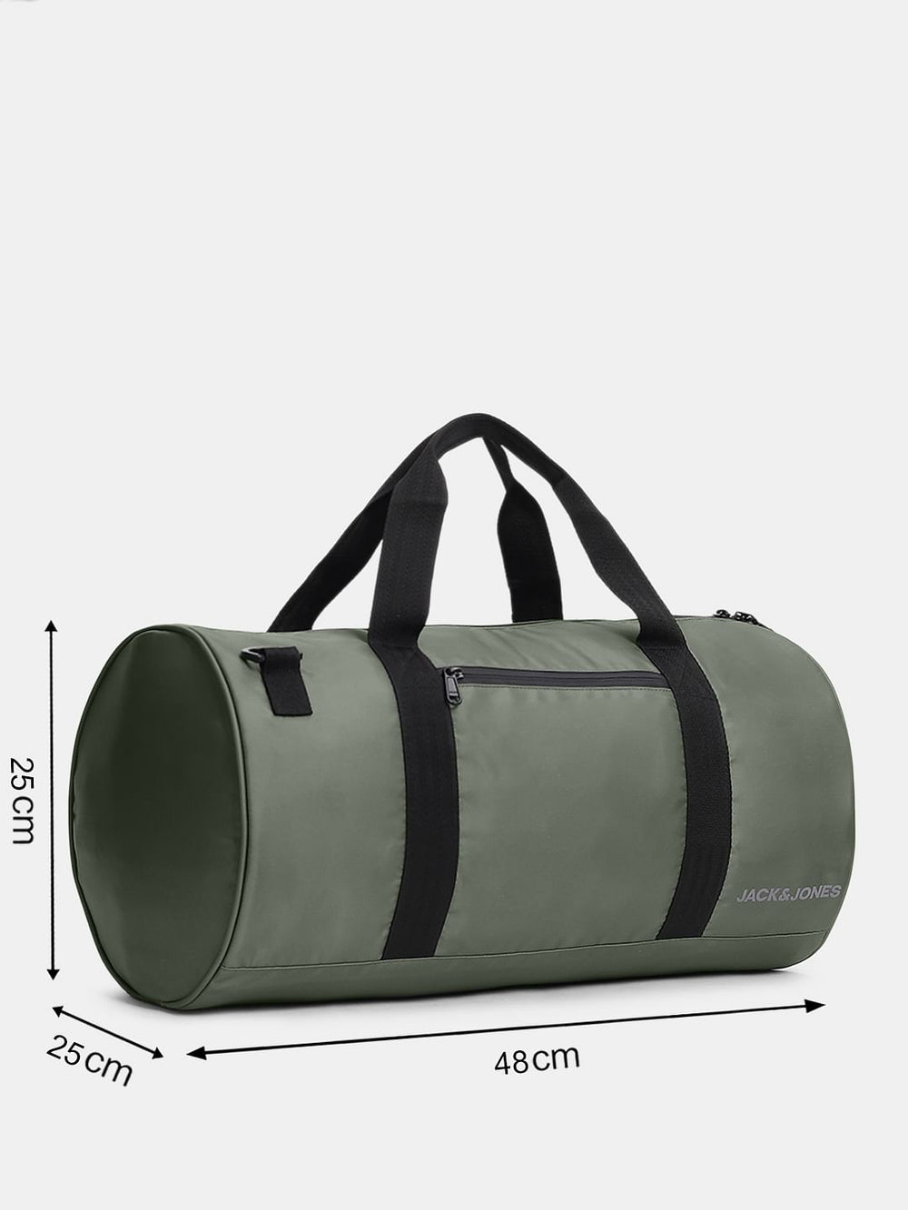 DARK GREY POLYESTER DUFFLE BAG