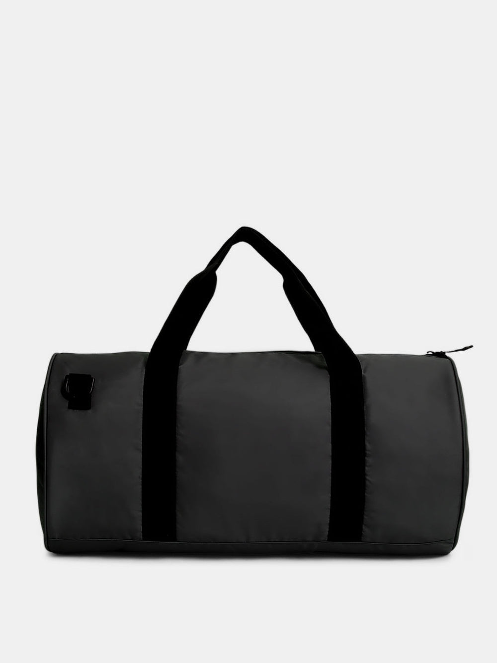 BLACK POLYESTER DUFFLE BAG