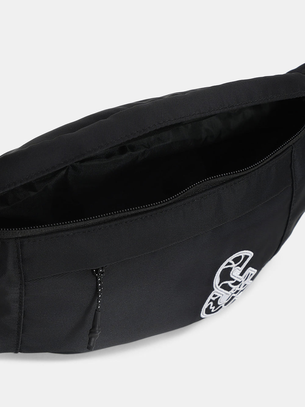 BLACK LOGO PRINT CHESTPACK
