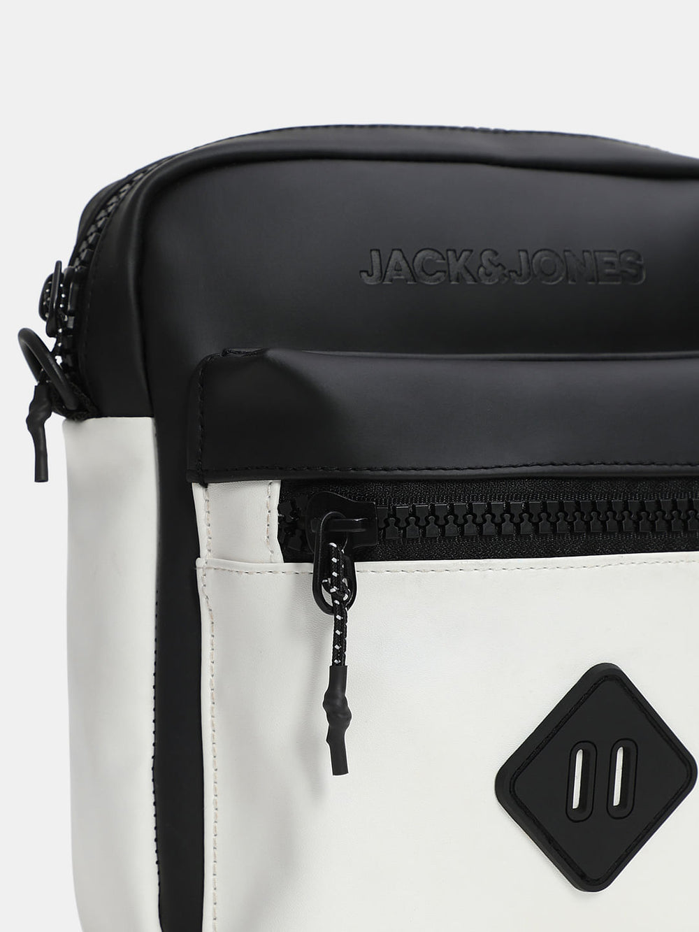 BLACK COLOURBLOCKED SLING BAG