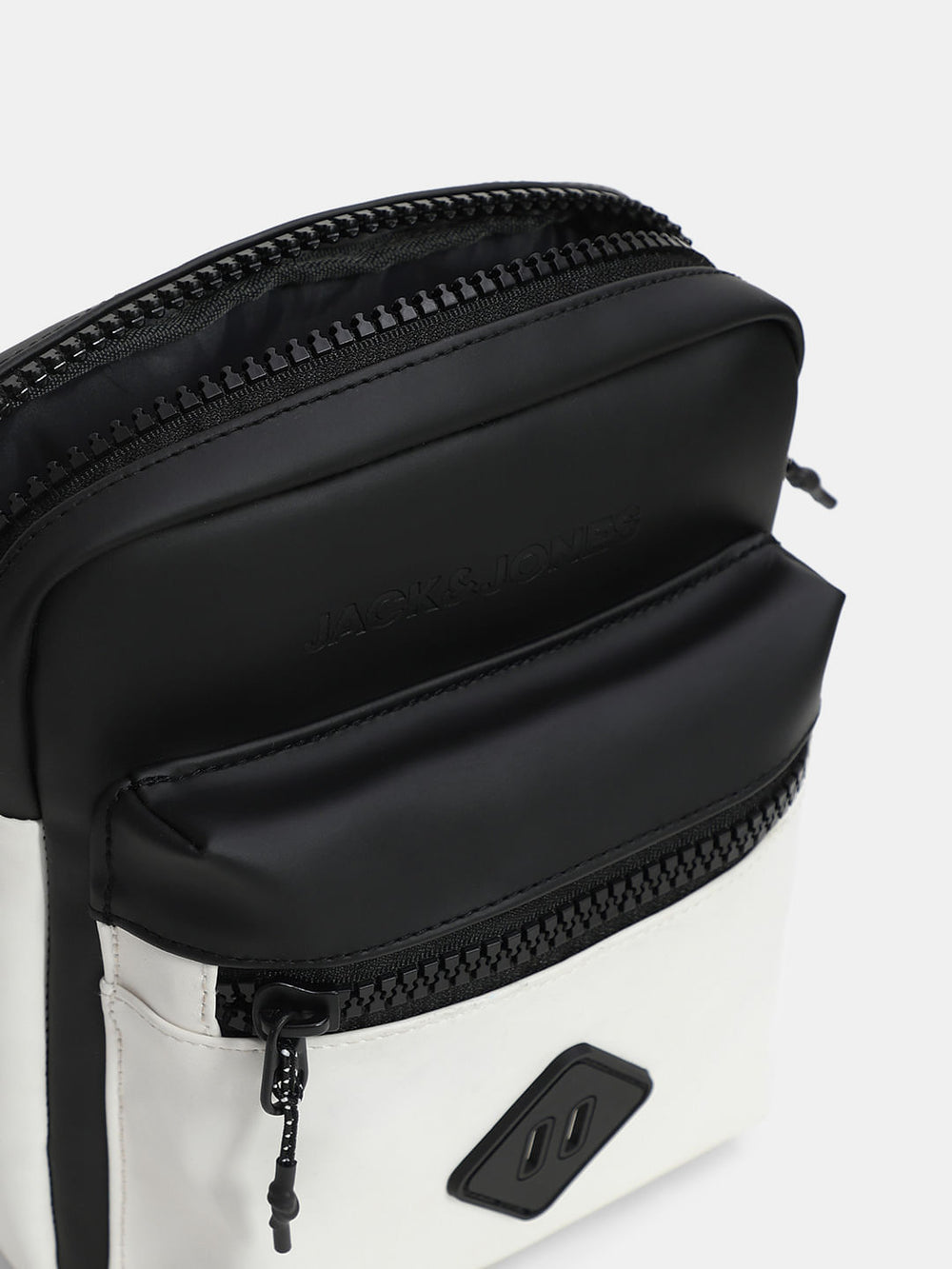 BLACK COLOURBLOCKED SLING BAG