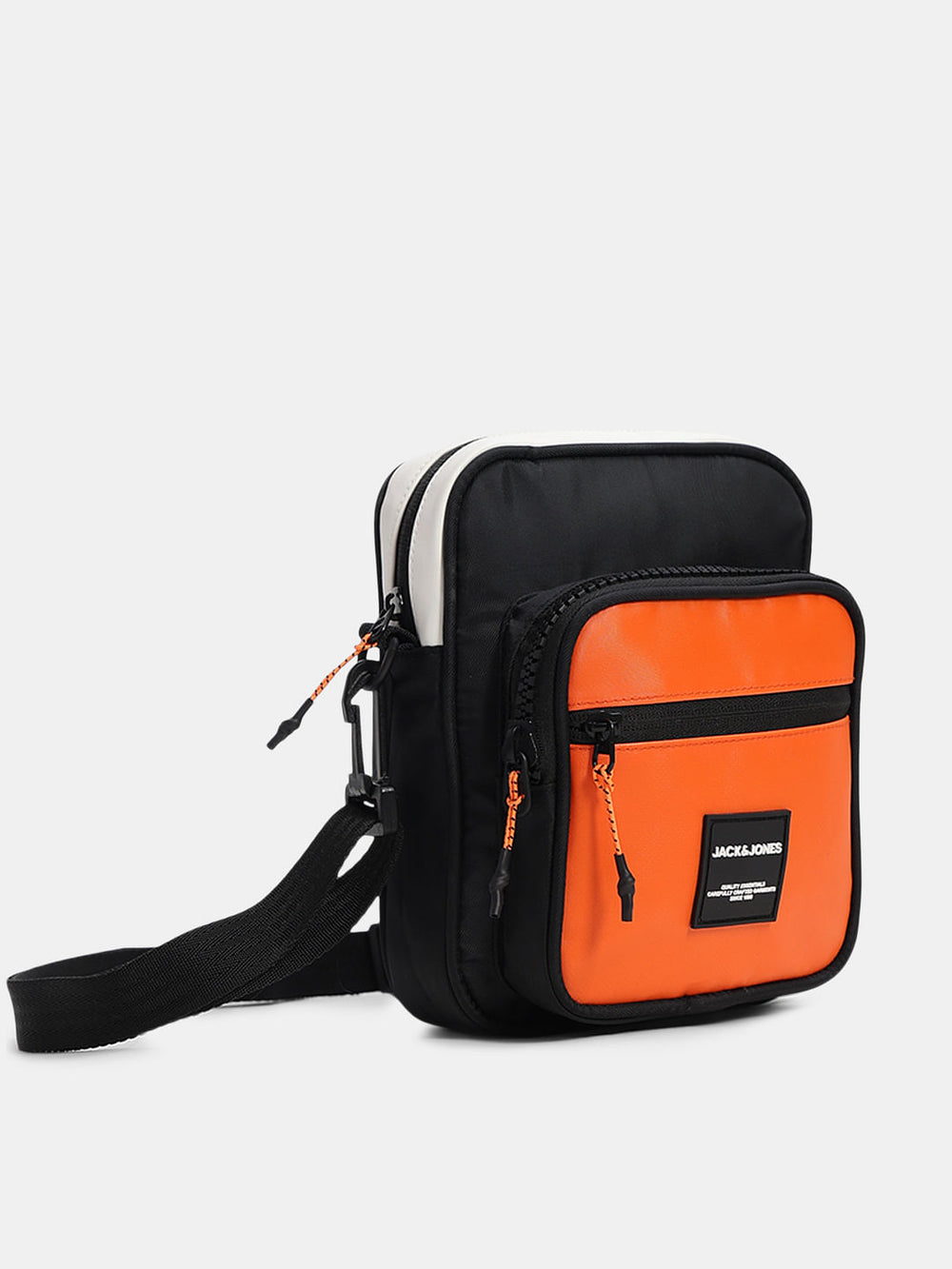 BLACK COLOURBLOCKED SLING BAG