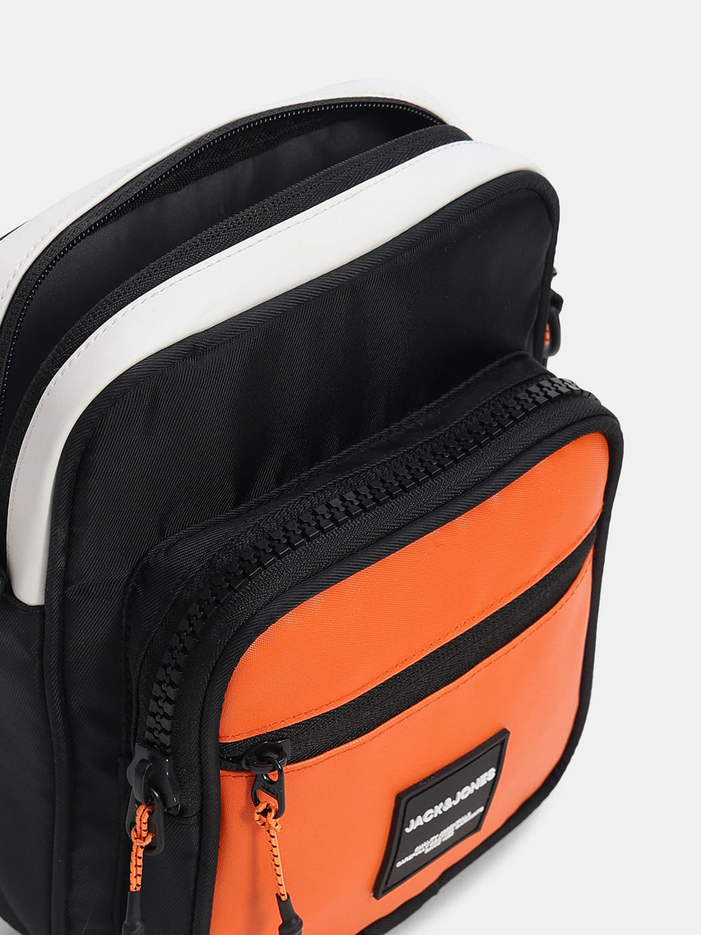 BLACK COLOURBLOCKED SLING BAG