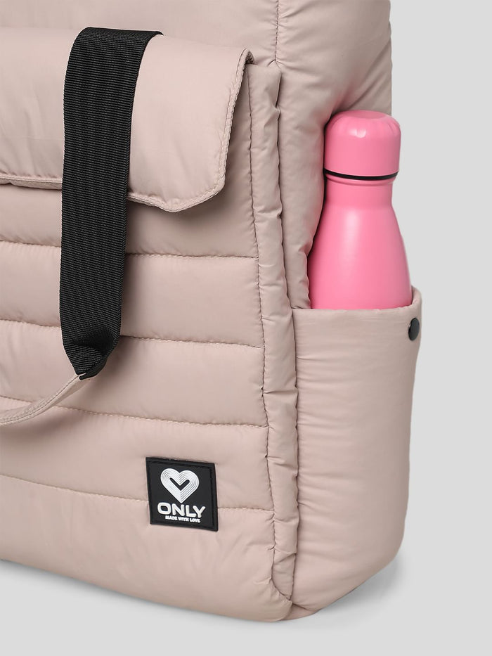 Beige Puffer Backpack
