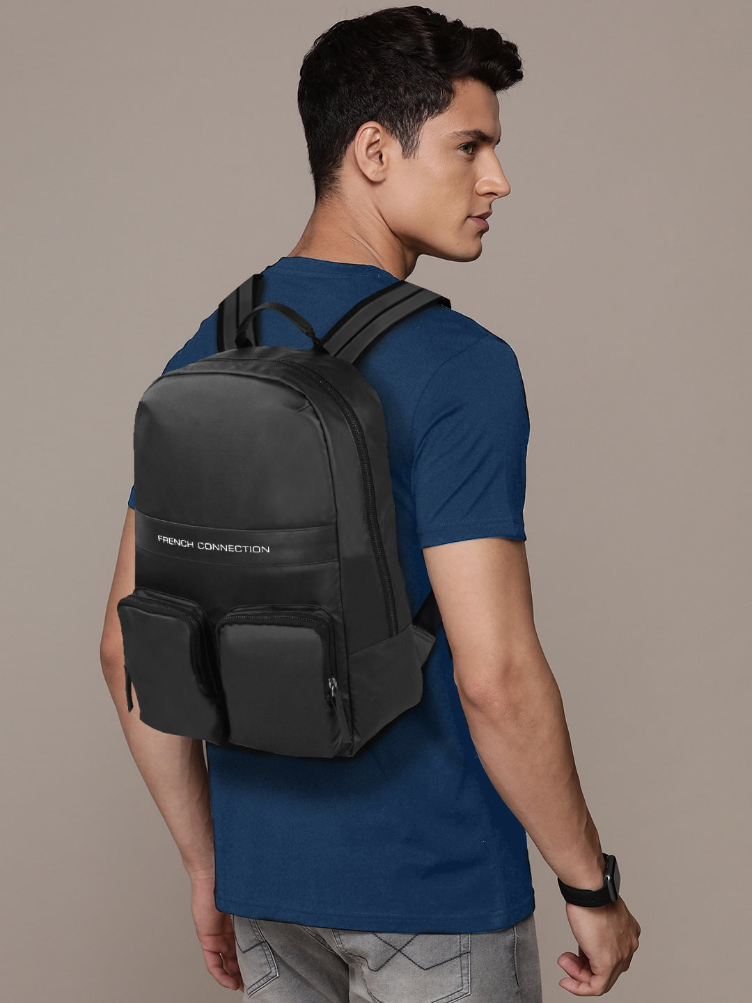French Connection Black Backpack