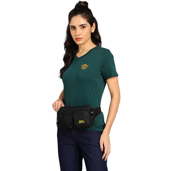 ROYAL ENFIELD COMPASS WOMEN'S WAIST BAG - BLACK