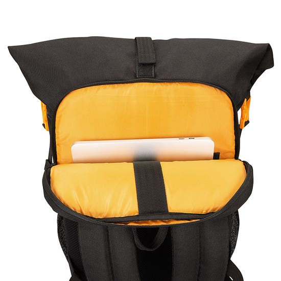 THIK & THIN STRIPES ROLL TOP BACKPACK - YELLOW