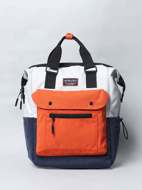 Jack & Jones Blue Colorblocked Backpack