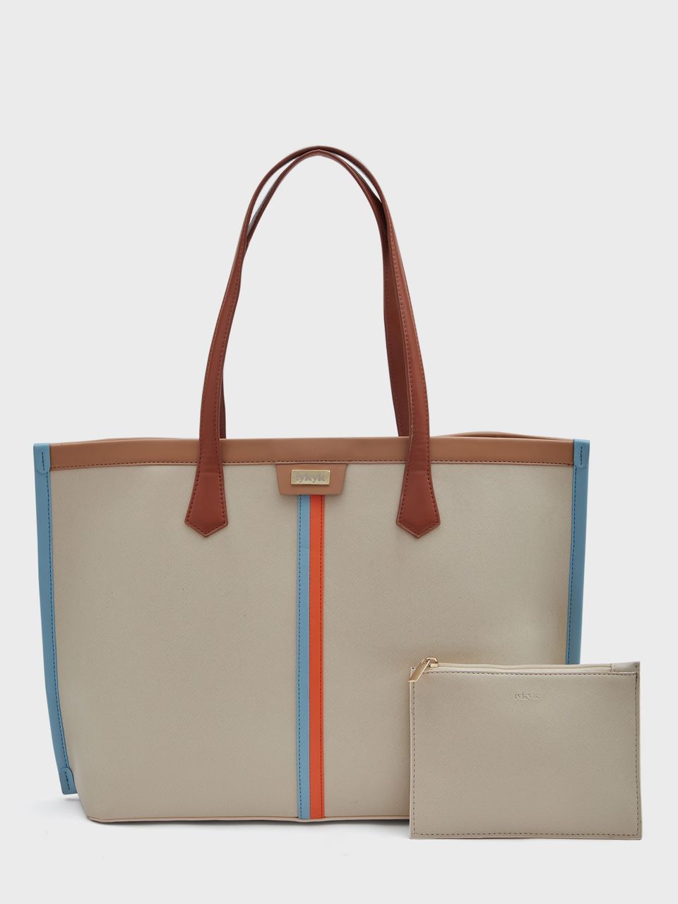 Clara Essential Classic Beige Designer Tote Bag