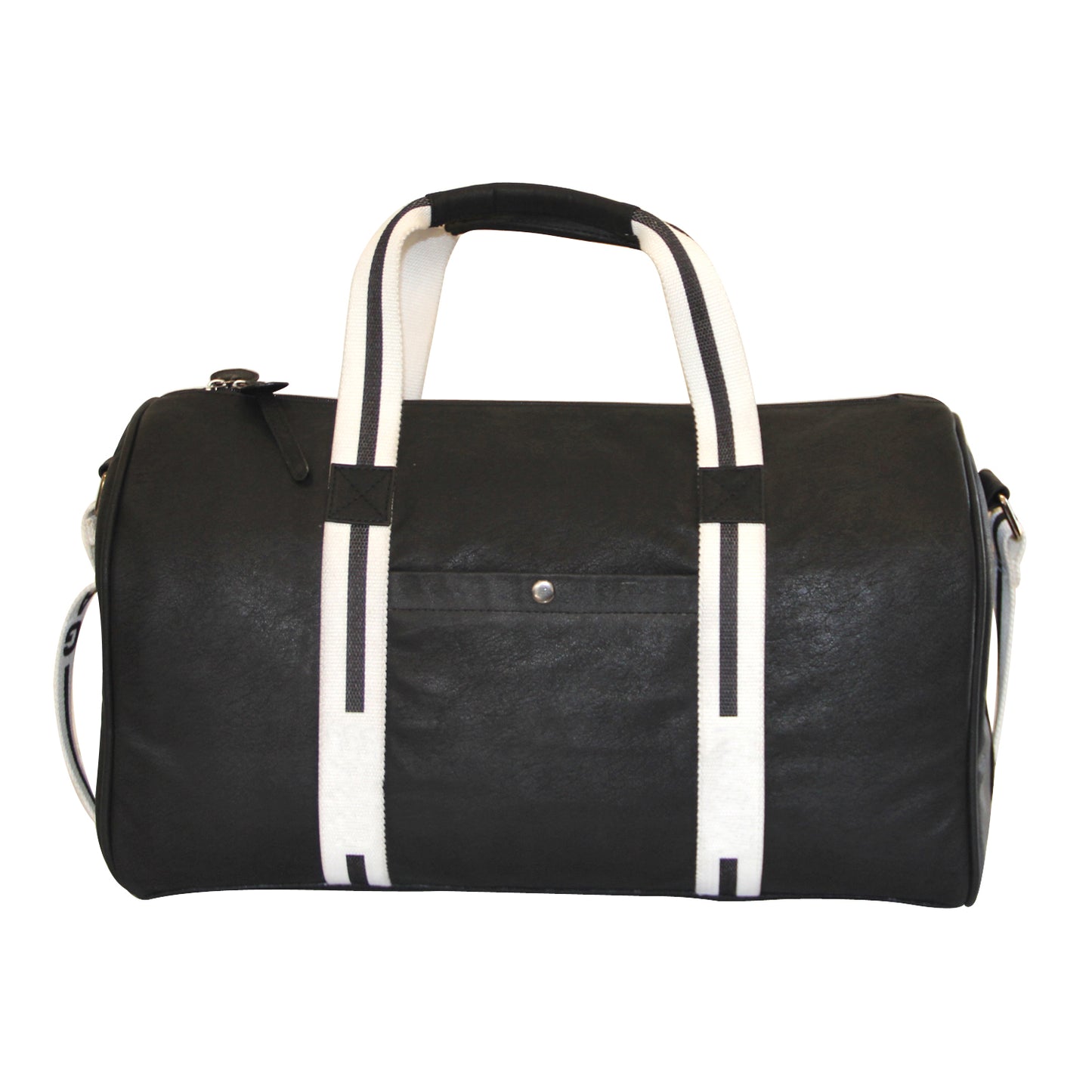 Black Faux Leather Weekender