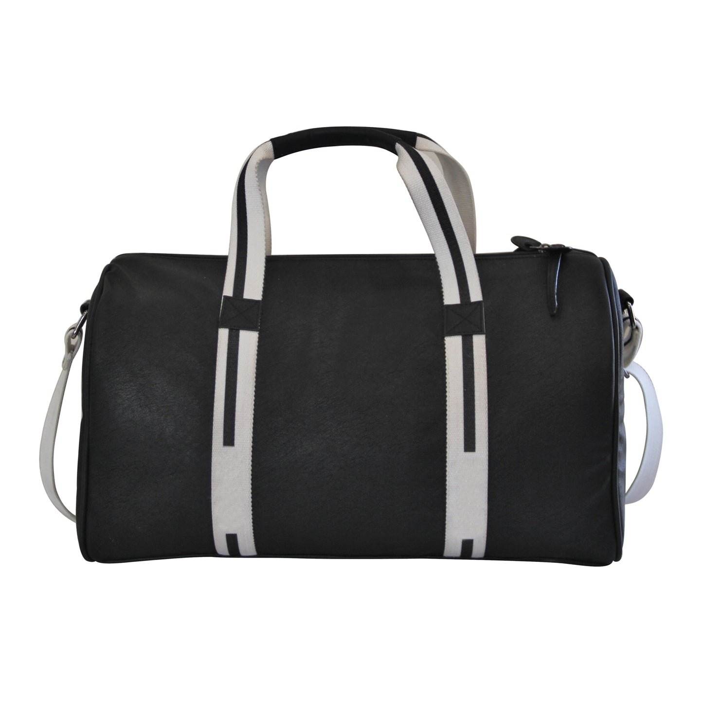 Black Faux Leather Weekender