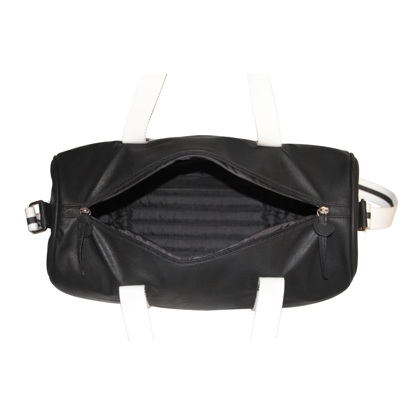 Black Faux Leather Weekender