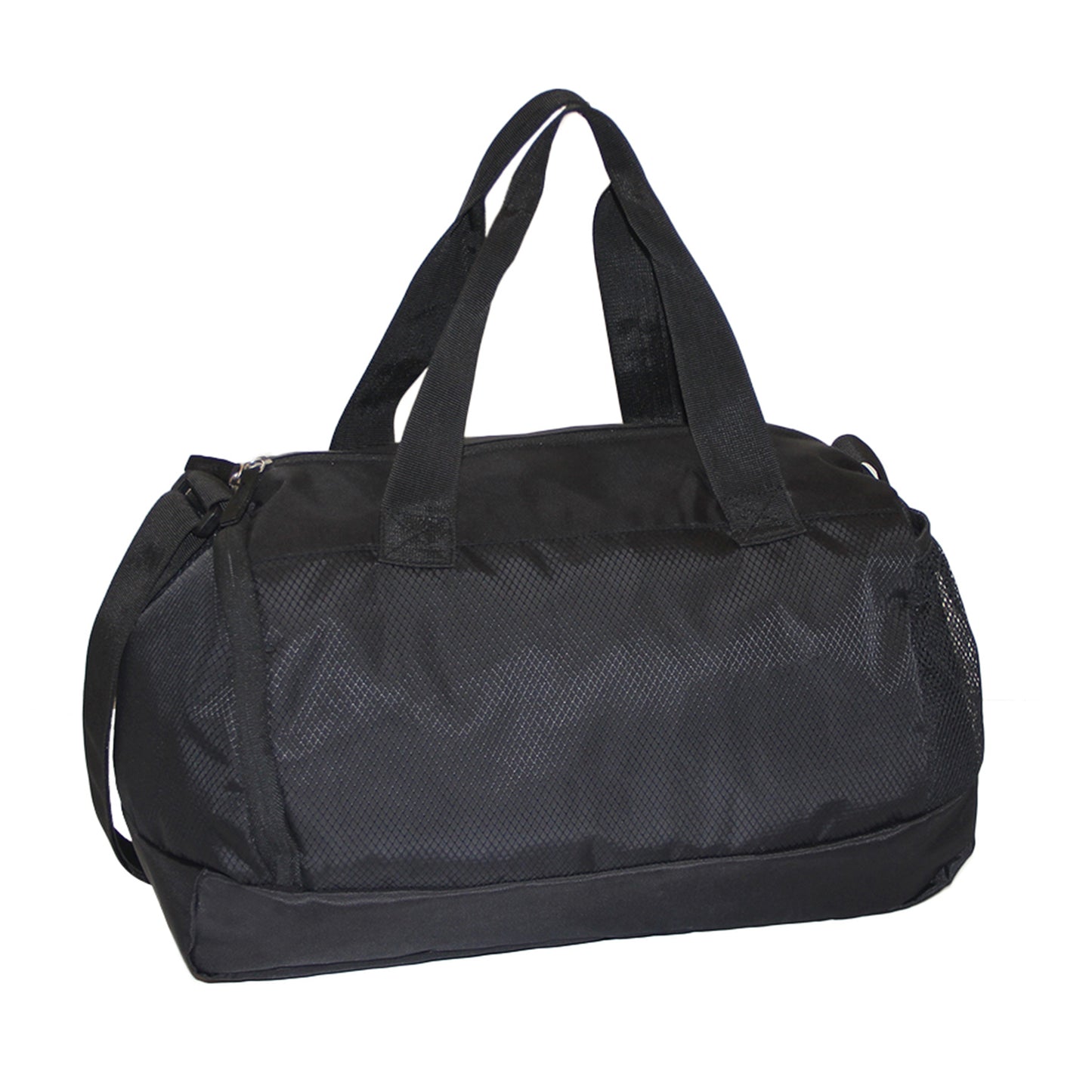 Black Polyester Basic Duffle bag