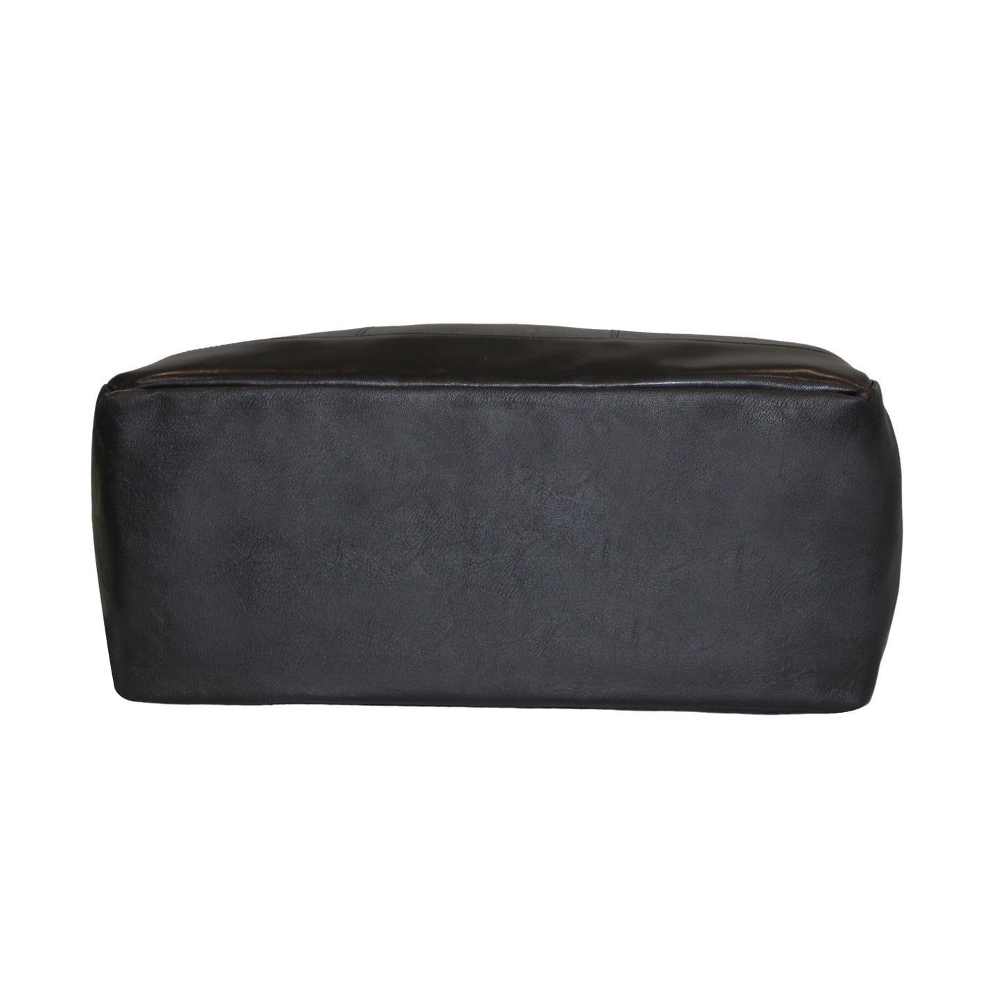 Black Premium Faux Leather Duffle