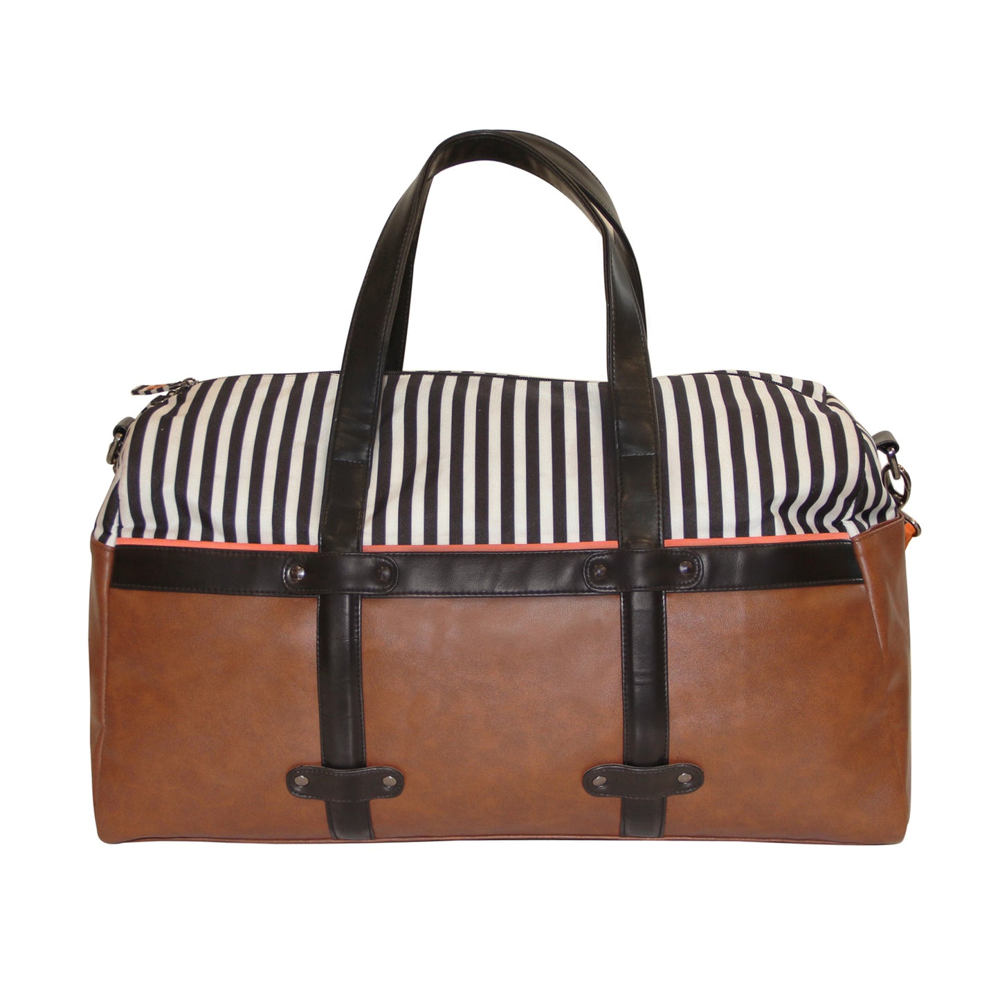 Black & White Striped weekender