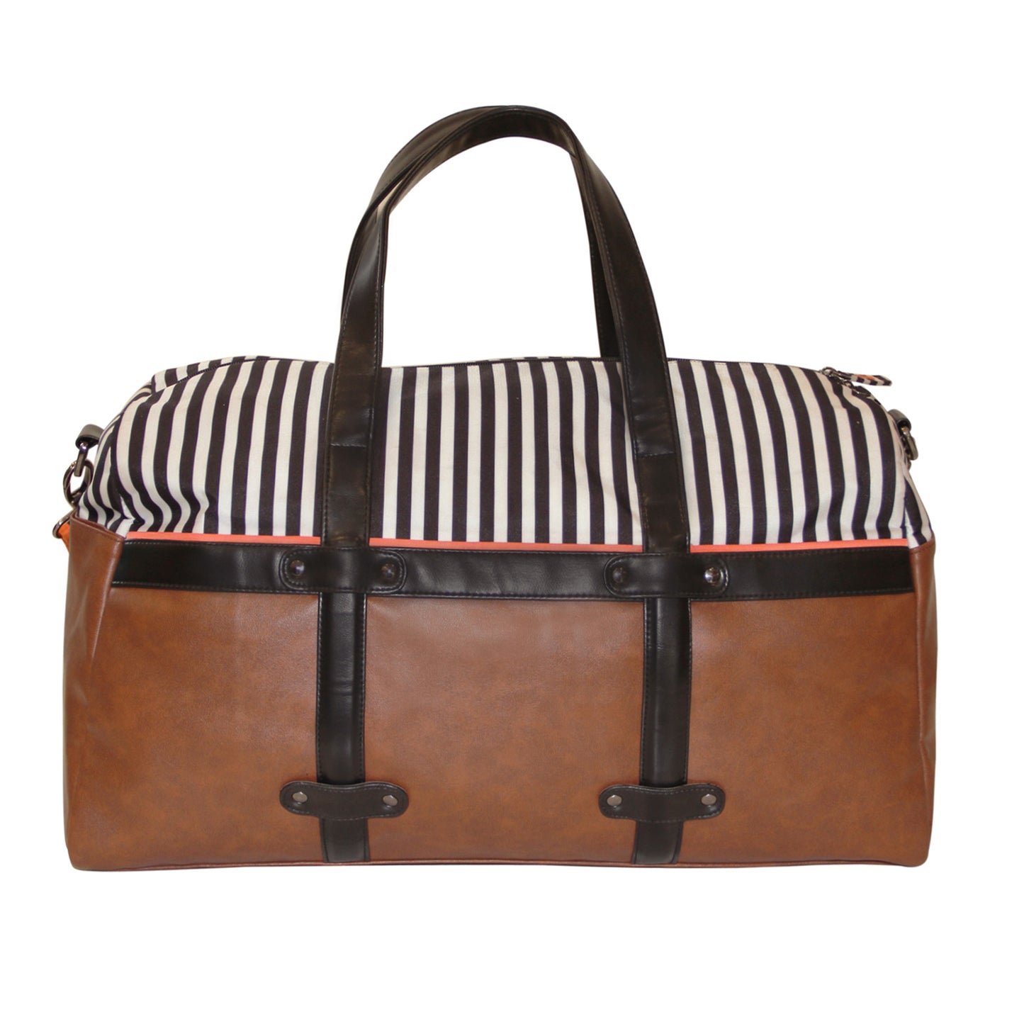 Black & White Striped weekender