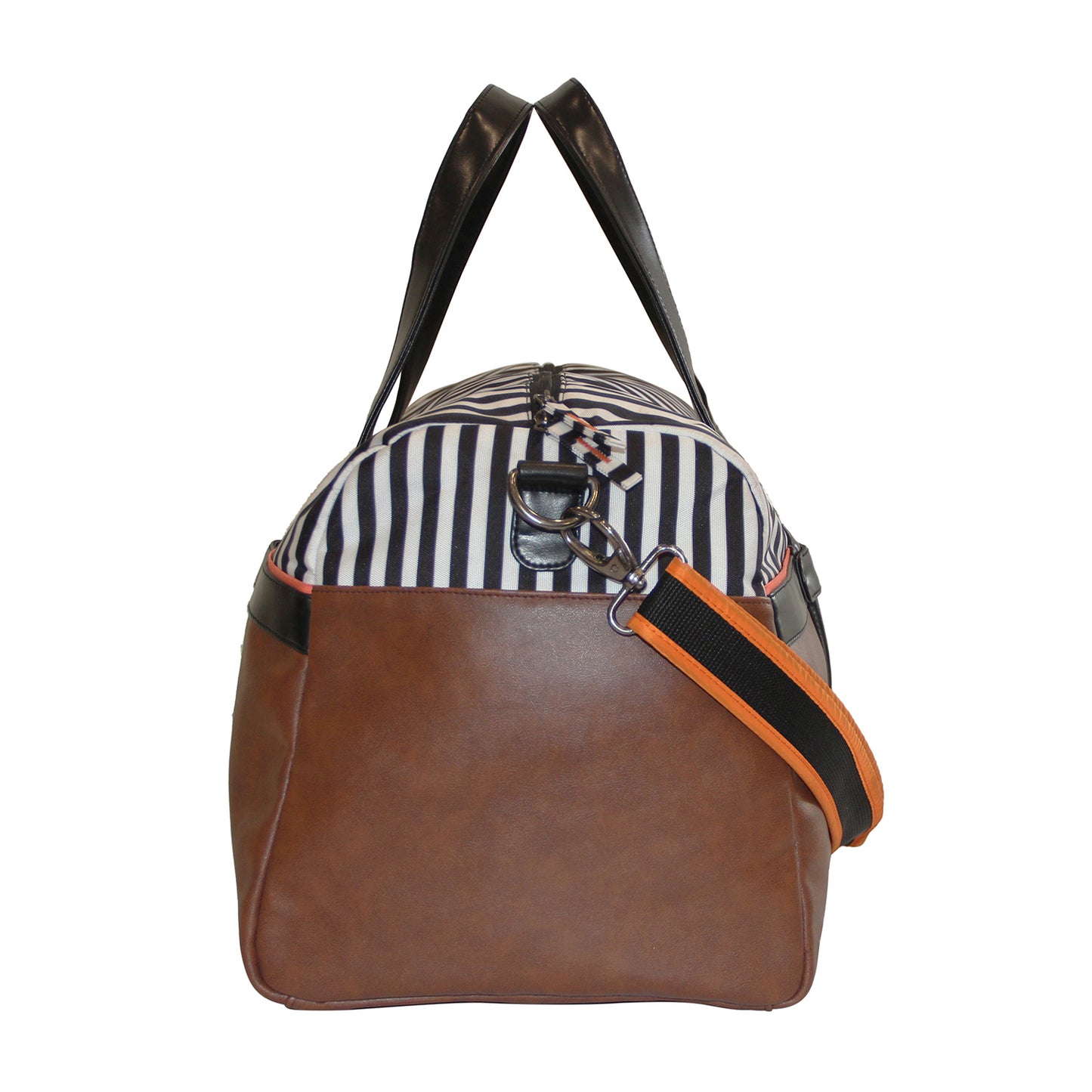 Black & White Striped weekender