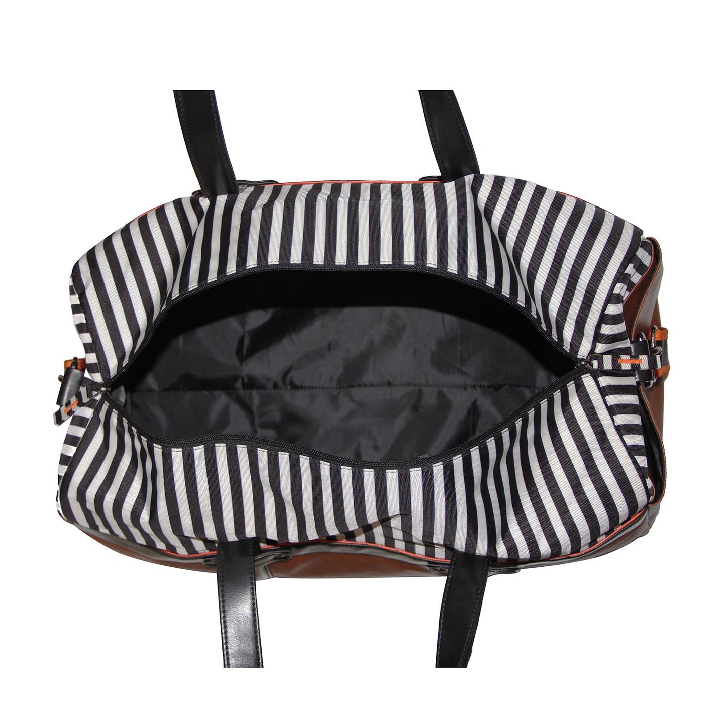 Black & White Striped weekender