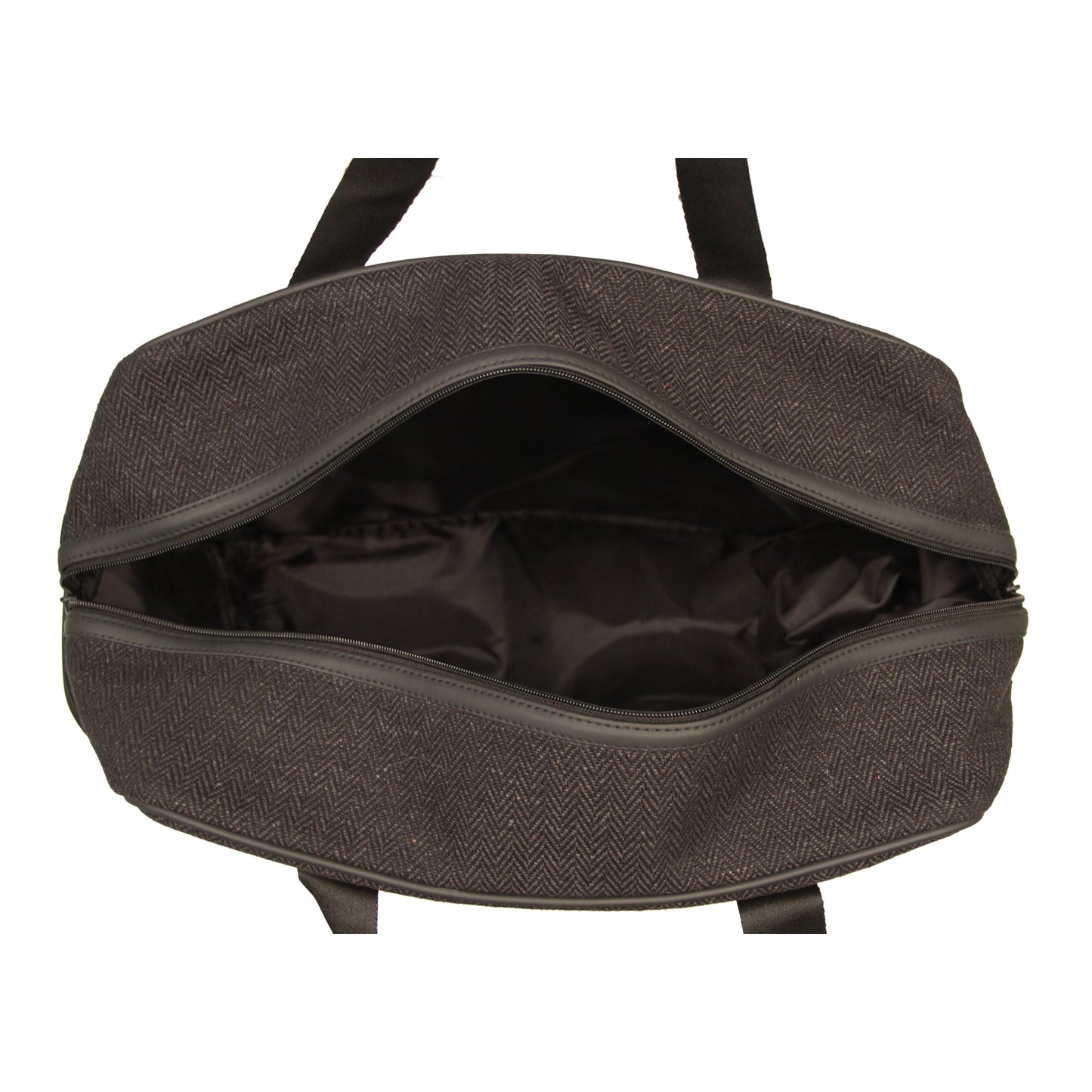 Black Woven Travel Duffle