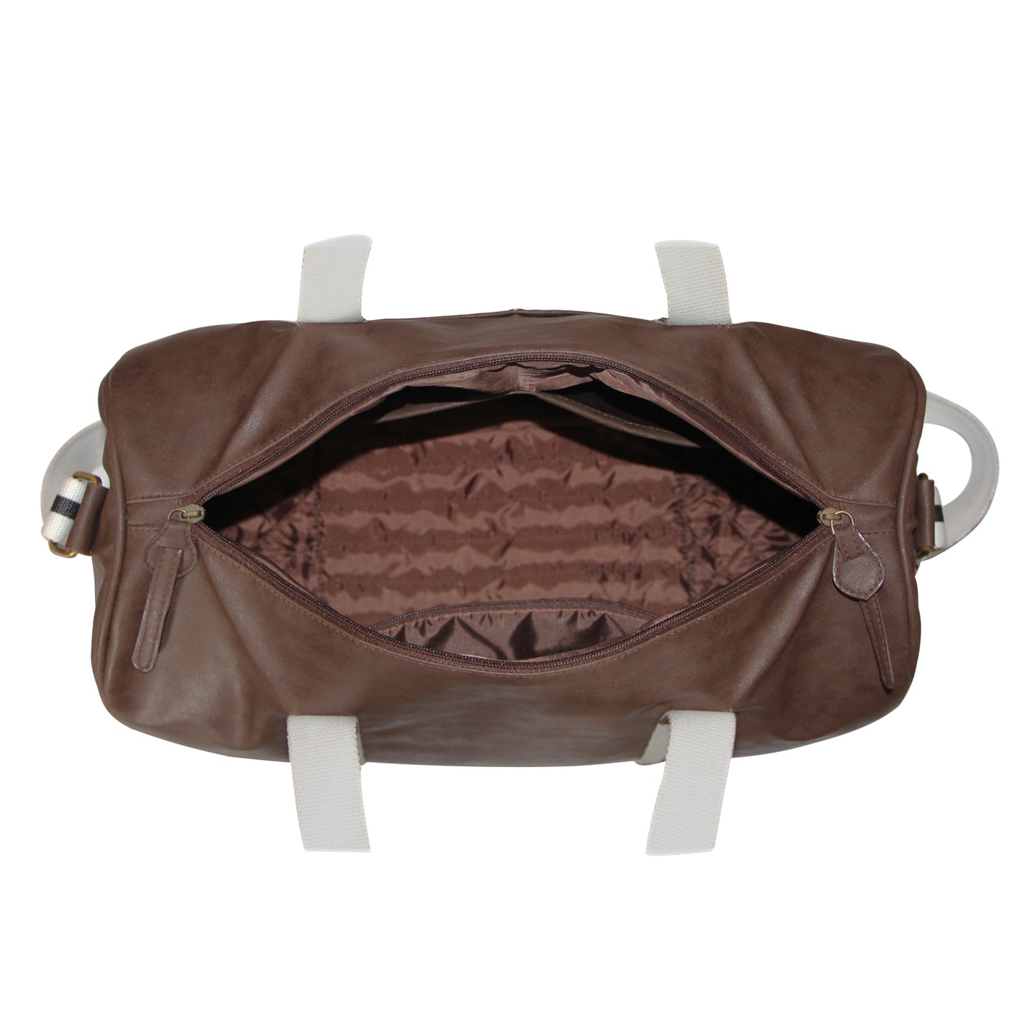 Brown Faux leather weekender