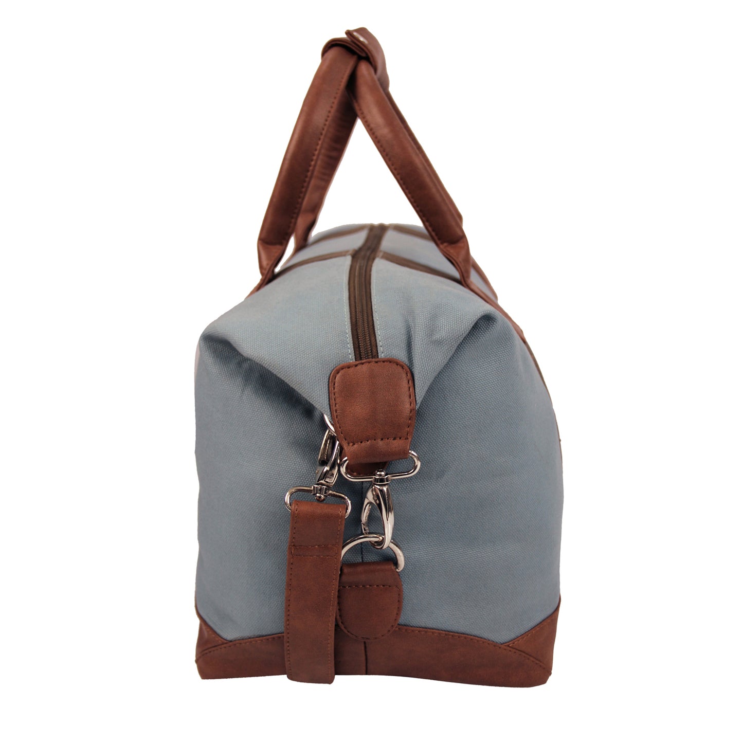 Canvas & Faux Leather Travel Bag