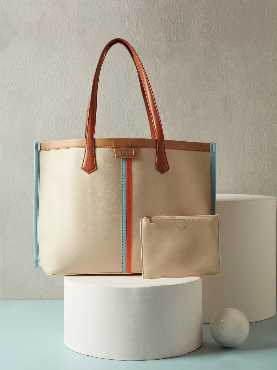 Clara Essential Classic Beige Designer Tote Bag