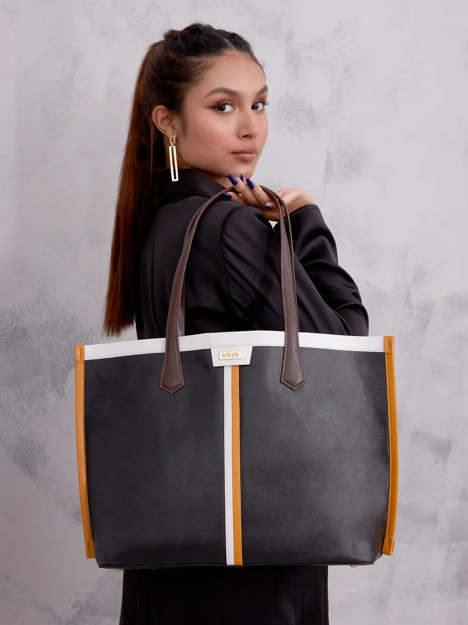 Clara Essential Classic Black Tote Bag